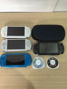 326 O【中古】SONY PSP 4台　ソフト２本セット　 PSP-1000 PSP-3000
