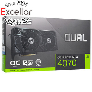 【中古】ASUS製グラボ DUAL-RTX4070-O12G PCIExp 12GB 元箱あり [管理:1050023023]