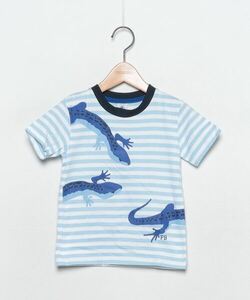 「PETIT BATEAU」 「KIDS」ボーダー柄半袖Tシャツ 116 ブルー キッズ