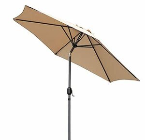 2.7M傾斜ガーデンパラソル傘、クランク付き屋外サンシェード、バルコニー中庭芝生用UV保護防水パティオ傘