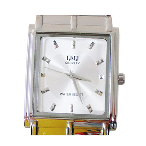 送料無料 シチズン スクエア腕時計 日本製ムーブメント スライド式フリーアジャスストバンド QA80-201 メンズ 紳士/9052