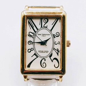 #243 Izax valentino アイザックバレンティノ IVG-500-3 腕時計 3針 白文字盤 ゴールド色 レディース アナログ 時計 とけい トケイ アクセ