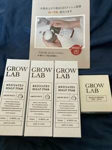 GROWLAB グロウラボ　メディケイテッドスカルプフォーム　3本 + スカルプブラシ　N organic エヌオーガニック