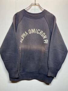 1960s vintage print sweat ALPHA navy 60年代 ヴィンテージ プリント ラグラン スウェット アルファ ネイビー F202