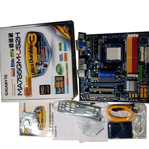 【美品】GIGABYTE GA-MA785GM-US2H(rev.1.0) SocketAM3/AM2+/AM2