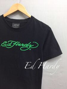 エドハーディー Ed Hardy スカル 半袖 Ｔシャツ 刺繍 丸首 ブラック レディース Mサイズ ～△&