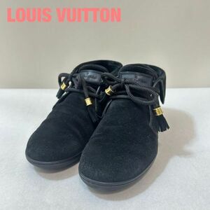 U0011★8 高級 Louis Vuitton ルイヴィトン レディース レザー 金 黒 金具 LV ロゴ モノグラム 総柄 シューズ パンプス 靴 GO 0172 36size