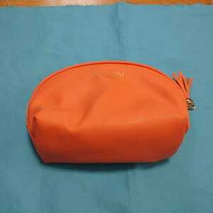 即決!鮮やかなオレンジ明るいオレンジ化粧ポーチコスメポーチメイクバッグ