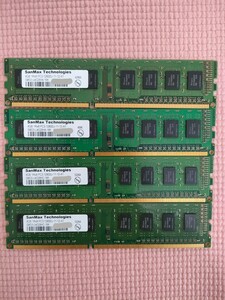 SanMax Technorogy 1RX8 PC3-12800U 4GB 4枚組 1セット 16GB DDR3 デスクトップ用メモリ 