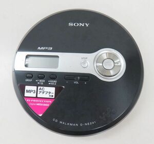 A005★SONY ソニー MP3 CD-R/RW D-NE241 CD ウォークマン CDプレーヤー 2012年製 ブラック 本体のみ オーディオ機器 ジャンク品★05