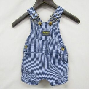 USA製 OSHKOSH ベビー サイズ 3/6ヶ月 3/6M ロンパース サロペット ストライプ オシュコシュ ベビー 子供服 古着 ビンテージ 2MA1403