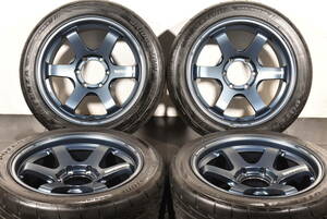 ☆RAYS VOLK RACING TE37SB 18インチ☆鍛造品☆PCD139.7 8.5J +22☆ブリヂストン ポテンザ☆245/45R18☆オーバーフェンダー ハイエース☆