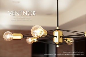 ペンダントランプ【VENTNOR】 迫力の6灯タイプ照明 人気のインダストリアル(工業製品的な)デザインのペンダントライト