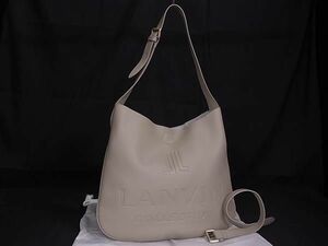 ■新品■未使用■ LANVIN COLLECTION ランバンコレクション レザー クロスボディ ショルダーバッグ レディース グレージュ系 FA7393