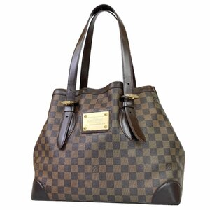 【1円～】ルイヴィトン LOUIS VUITTON バッグ トートバッグ レザー ダミエ ハムステッド ブラウン N51204 中古