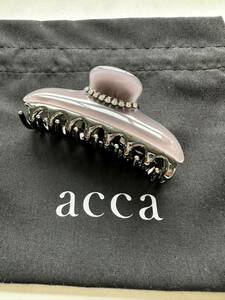 acca アッカ ヘアクリップ ヘアアクセサリー ラインストーン グレージュ 美品 送料300円