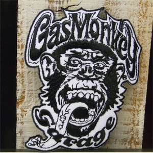 送料70円より　Gas Monkey Garage WAPPEN★ LOGO WH　ワッペン