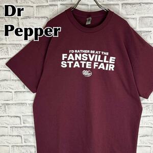 Dr Pepper ドクターペッパー Fansville Tシャツ 半袖 輸入品 春服 夏服 海外古着 会社 企業 ジュース 炭酸飲料 ロゴ アドバタイジング