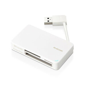 エレコム USB3.0対応メモリカードリーダー/ケーブル収納型タイプ MR3-K303WH /l
