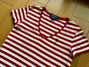 ハワイ購入★ラルフローレンスポーツ★Vネックカットソー 半袖Tシャツ XS 7号RALPH LAUREN SPORT