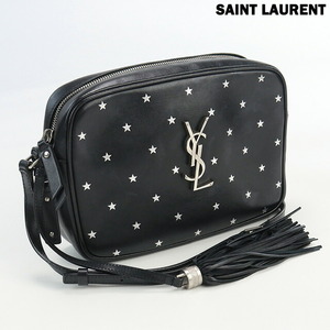 中古 サンローラン 斜め掛け ショルダーバッグ レディース ブランド SAINT LAURENT スター レザー 574494 ブラック バッグ