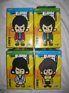 ■貴重品■4種 LUPINⅢ×PANSON WORKS（パンソンワークス）ルパン三世 DXソフビフィギュア　ルパン　峰不二子　石川五右衛門　バンプレスト