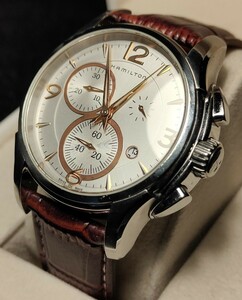 送料無料 Hamilton Jazz Master CHRONO Quartz ハミルトン ジャズマスター クロノグラフ クオーツ 腕時計 カーキ khaki 