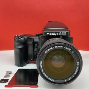 □ 防湿庫保管品 MAMIYA 645 PRO 中判フィルムカメラ ボディ MAMIYA-SEKOR ZOOM C 55-110mm F4.5 N レンズ 現状品 通電確認済 マミヤ