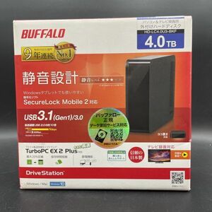 [送料無料]未使用　Buffalo 　バッファロー　外付ハードディスク HDD 4.0TB HD-LC4.0U3-BKF　1406