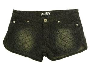 S147★美品★NUSY JEANS★ブラッデニムショートパンツ64cm