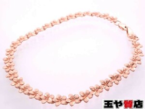 ハワイアンジュエリー フラワー デザイン ブレスレット 14K K14PG ピンクゴールド