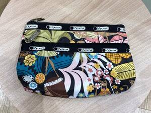 ＃1284B　レスポートサック　ポーチ　フラダンス　【LESPORTSAC】ブラック