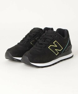 156◆ NEW BALANCE New Balance ニューバランス NB WL574CLG WL574 574 シューズ スニーカー 靴 ブラック 黒 ホログラム 24