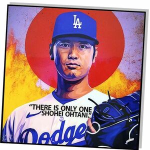 SHOHEI OTANI 大谷翔平 MLB ロサンゼルス・ドジャース デザインA 海外スポーツアートパネル 木製 壁掛け ポップアート