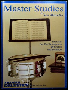 洋書輸入楽譜『Master Studies by Joe Morello』ドラム教本　ジョー・モレロ