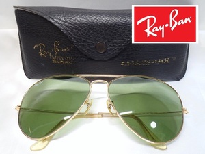 4263[A]ケース付き♪【Ray-Ban◆レイバン】B＆L ボシュロム/サングラス L2849/ヴィンテージ/ティアドロップ/ゴールドカラーフレーム