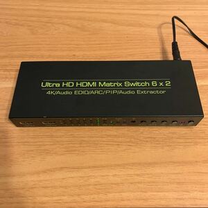 Ultra HD HDMI Matrix Switch 6x2 4K/Audio EDID/PIP/Audio Extractor