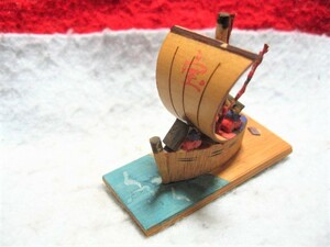 【福】　竹人形 宝船　たからふね　寶舟 木彫り 郷土玩具