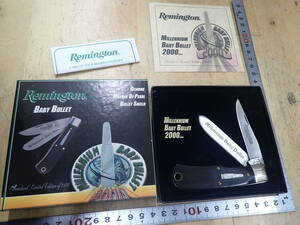 『E27W』Remington レミントン BABY BULLET 　R1173 2000本限定 シリアル1401　フォールディングナイフ 2丁