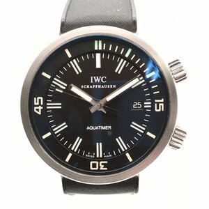 IWC アイダブリュシー シャフハウゼン アクアタイマー 動作品 メンズ 自動巻き クロノグラフ 腕時計 デイト 黒文字盤