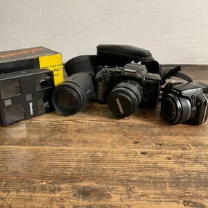 ほ06/デジタル一眼レフカメラ OLYMPUS Nikon フィルムカメラ SP-560UZ F-401x TAMRON Mamiya 127mmF4.7 LensHood まとめて 5個 動作未確認