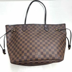 ★1円スタート★LOUIS VUITTON ルイヴィトン ダミエ ネヴァーフルMM N51105/シリアルAR3088ショルダーバックトートバッグ ブラウン エベヌ 