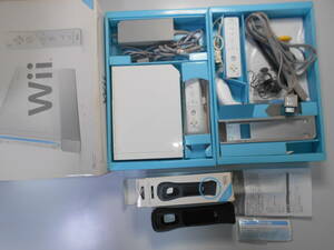 清掃動作品 Wii ウィー 本体セット RVL-001 モーションプラス付 ニンテンドー 任天堂 ホワイト リモコン コントローラー センサーバー