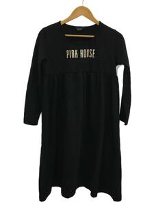 PINK HOUSE◆長袖ワンピース/-/コットン/BLK/A2113UA