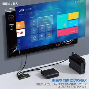 HDMI切替器 HDMI 2.0対応 自動/手動切替機能搭載