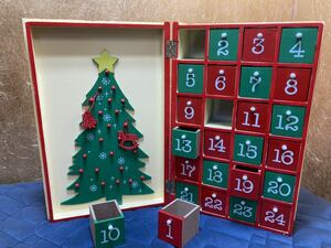 ☆ カルディ　木製クリスマスアドベントカレンダー　ウッドボックス　KALDI x’mas ADVENT