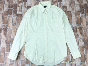 TAKEO KIKUCHI タケオキクチ メンズ 胸ポケット カラー長袖シャツ 日本製 3 黄色 綿