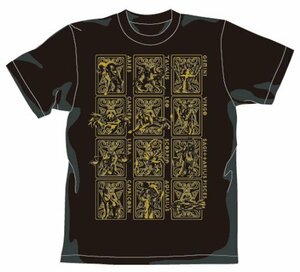 聖闘士星矢 黄金聖衣Tシャツ ゴールドVer. ブラック サイズ:S