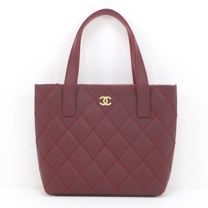 $$ CHANEL シャネル ワイルドステッチ トートバッグ レッド 傷や汚れあり