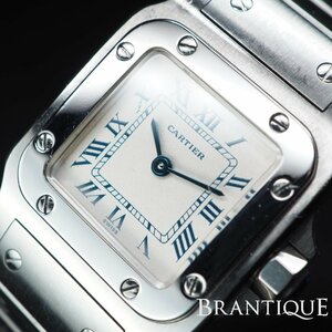 Cartier カルティエ サントスガルベ SM SS QZ W20017D6 スクエア 白 文字盤 ローマンダイアル 純正BOX レディース 腕時計 「23277」